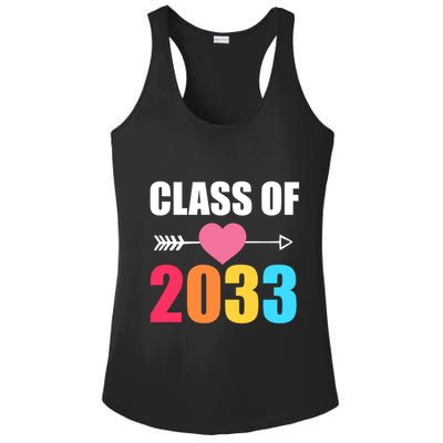 Class of 2033 School Kindergarten Colorful Ladies PosiCharge Competitor Racerback Tank