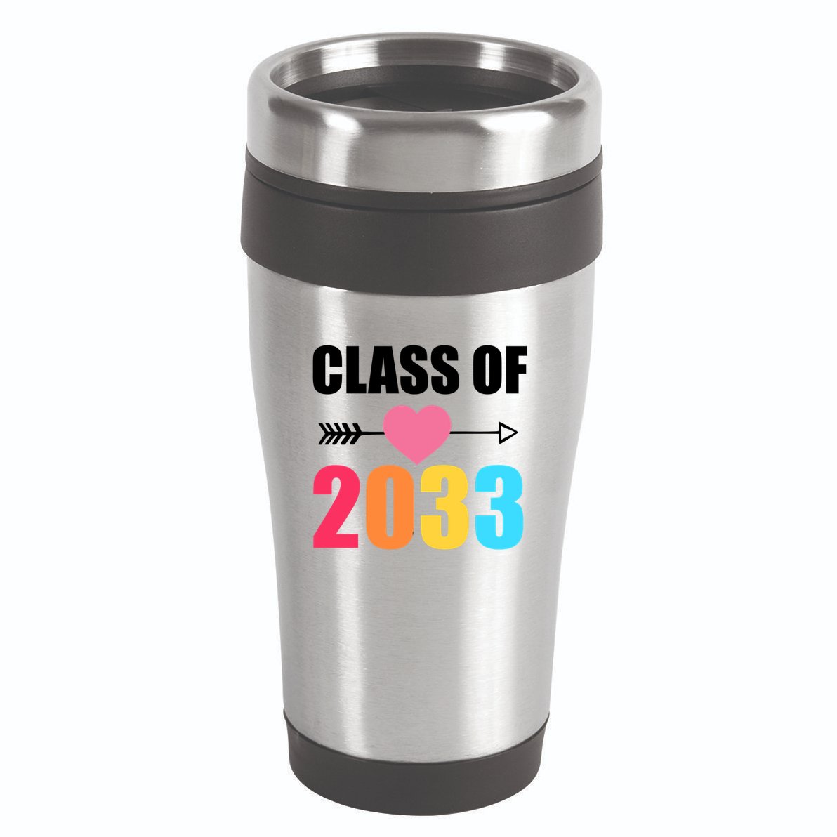 Class of 2033 School Kindergarten Colorful 16oz Travel Tumbler