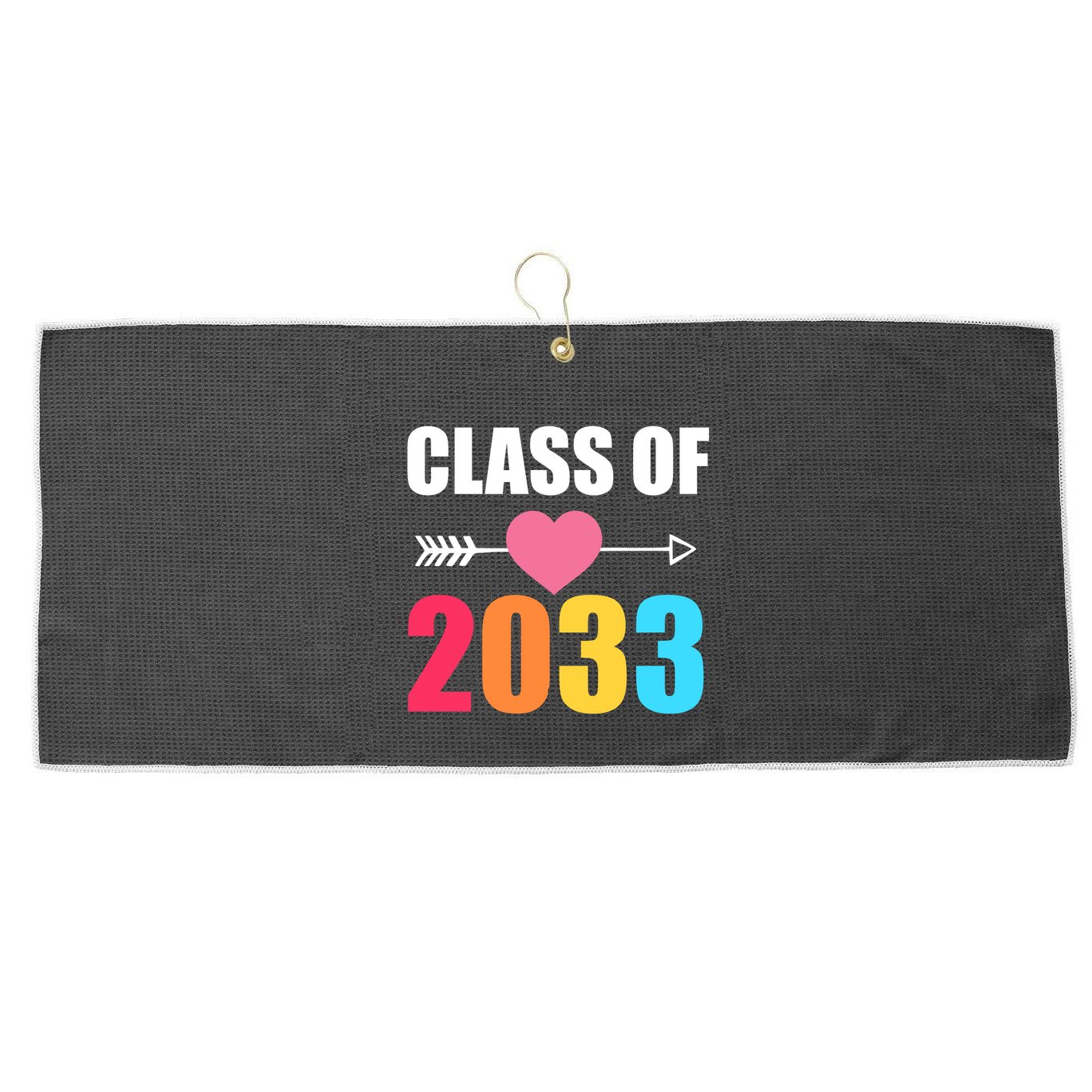 Class of 2033 School Kindergarten Colorful Large Microfiber Waffle Golf Towel