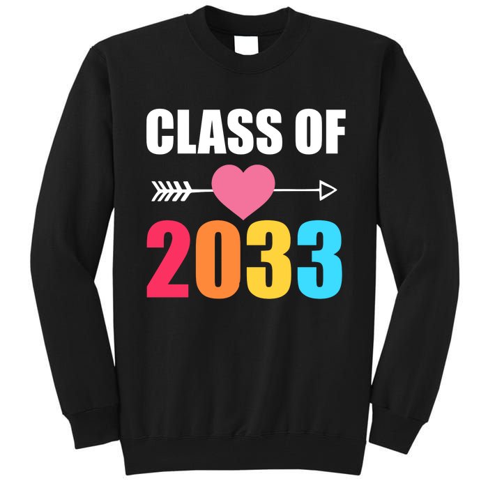 Class of 2033 School Kindergarten Colorful Tall Sweatshirt