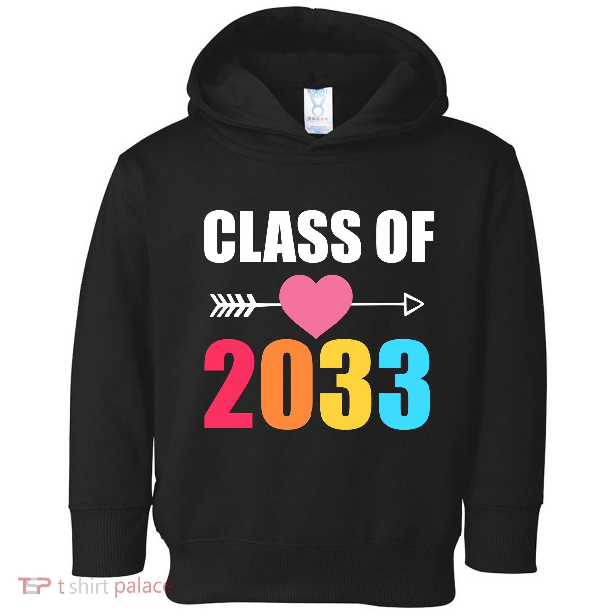 Class of 2033 School Kindergarten Colorful Toddler Hoodie