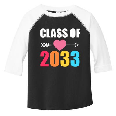 Class of 2033 School Kindergarten Colorful Toddler Fine Jersey T-Shirt