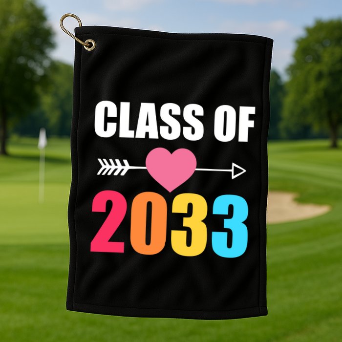 Class of 2033 School Kindergarten Colorful Golf Towel