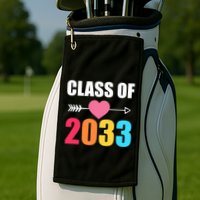 Class of 2033 School Kindergarten Colorful Golf Towel