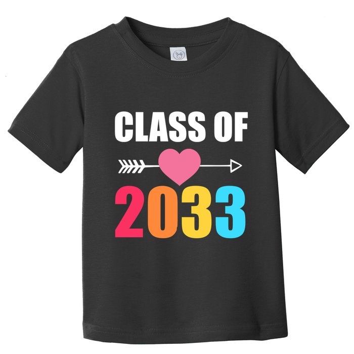 Class of 2033 School Kindergarten Colorful Toddler T-Shirt