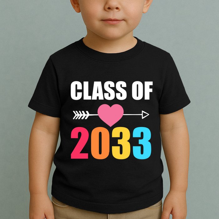 Class of 2033 School Kindergarten Colorful Toddler T-Shirt