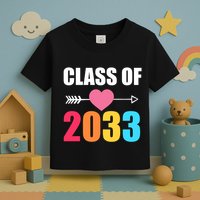 Class of 2033 School Kindergarten Colorful Toddler T-Shirt