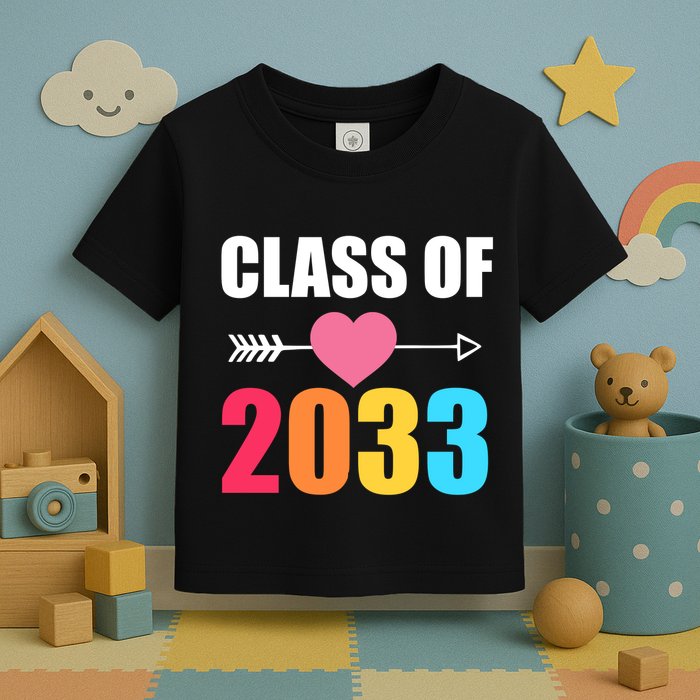 Class of 2033 School Kindergarten Colorful Toddler T-Shirt
