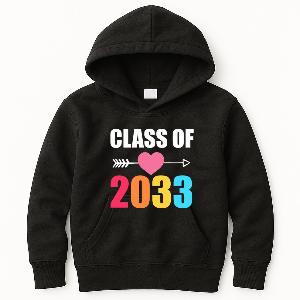 Class of 2033 School Kindergarten Colorful Kids Hoodie