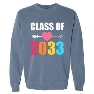 Class of 2033 School Kindergarten Colorful Garment-Dyed Sweatshirt