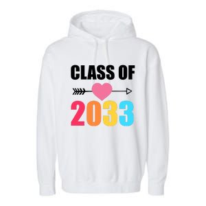 Class of 2033 School Kindergarten Colorful Garment-Dyed Fleece Hoodie