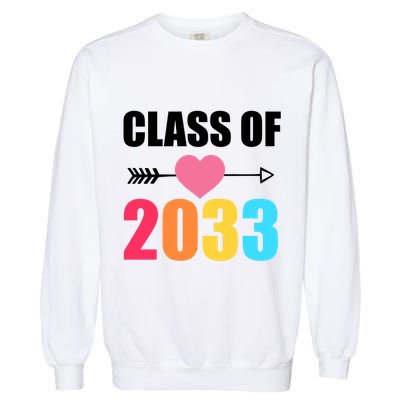 Class of 2033 School Kindergarten Colorful Garment-Dyed Sweatshirt