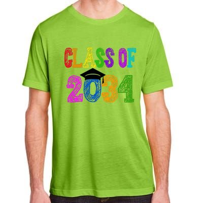 Class Of 2034 Graduation First Day Of School Adult ChromaSoft Performance T-Shirt