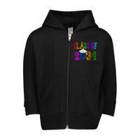 Class Of 2034 Graduation First Day Of School Toddler Zip Fleece Hoodie