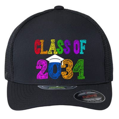 Class Of 2034 Graduation First Day Of School Flexfit Unipanel Trucker Cap