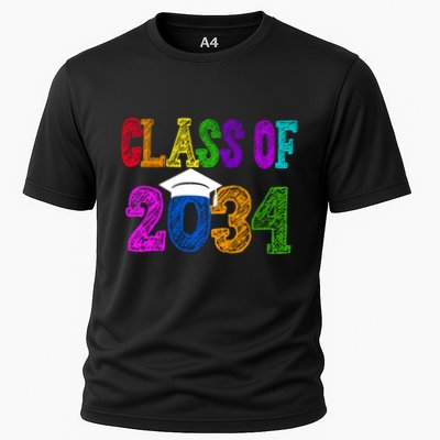Class Of 2034 Graduation First Day Of School Cooling Performance Crew T-Shirt