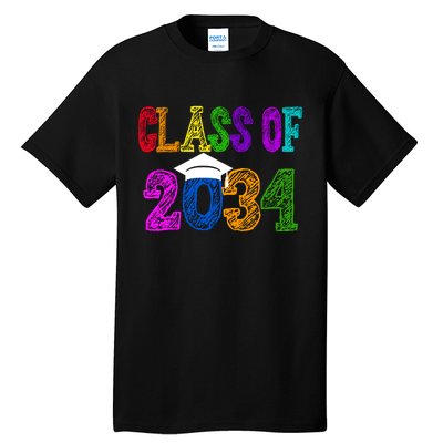 Class Of 2034 Graduation First Day Of School Tall T-Shirt