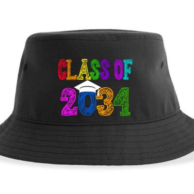 Class Of 2034 Graduation First Day Of School Sustainable Bucket Hat