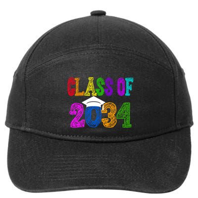 Class Of 2034 Graduation First Day Of School 7-Panel Snapback Hat