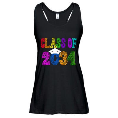 Class Of 2034 Graduation First Day Of School Ladies Essential Flowy Tank