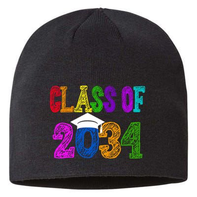 Class Of 2034 Graduation First Day Of School Sustainable Beanie
