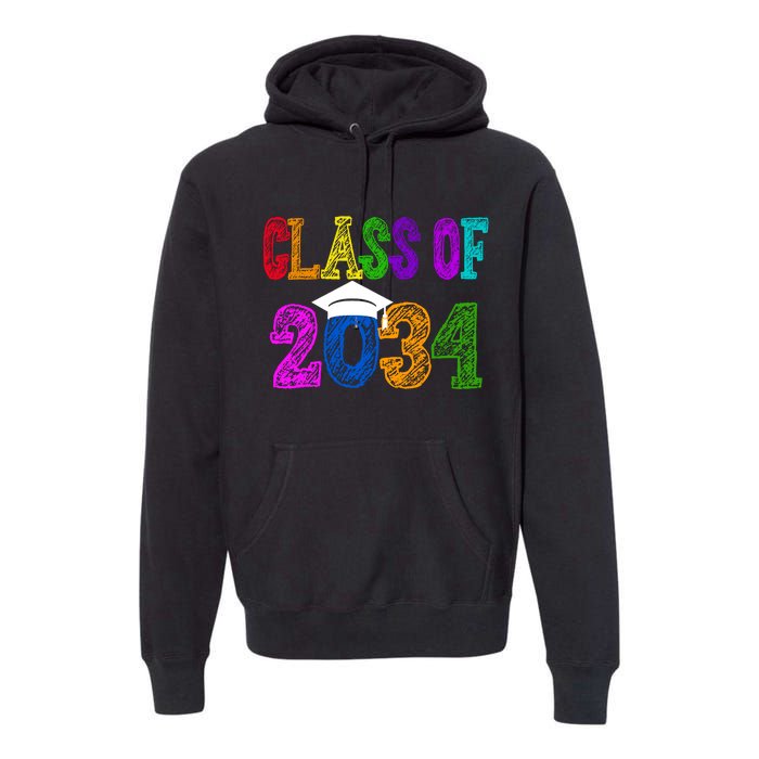 Class Of 2034 Graduation First Day Of School Premium Hoodie