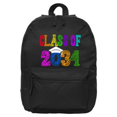 Class Of 2034 Graduation First Day Of School 16 in Basic Backpack