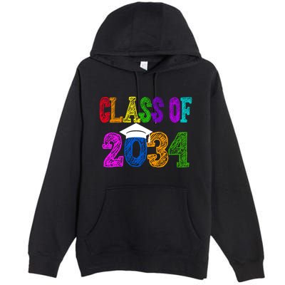 Class Of 2034 Graduation First Day Of School Premium Pullover Hoodie