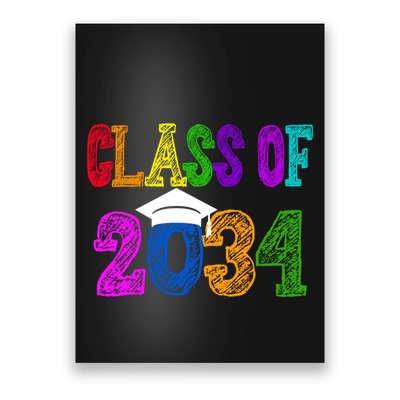 Class Of 2034 Graduation First Day Of School Poster