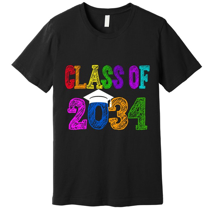 Class Of 2034 Graduation First Day Of School Premium T-Shirt