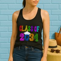 Class Of 2034 Graduation First Day Of School Womens Tank Top