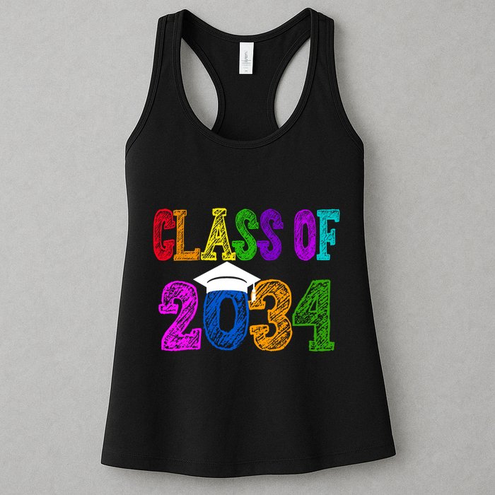 Class Of 2034 Graduation First Day Of School Womens Tank Top
