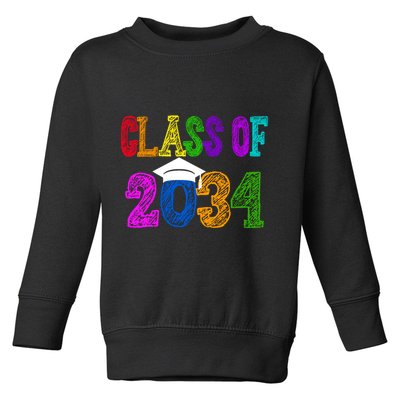 Class Of 2034 Graduation First Day Of School Toddler Sweatshirt