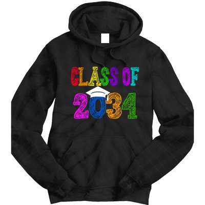 Class Of 2034 Graduation First Day Of School Tie Dye Hoodie