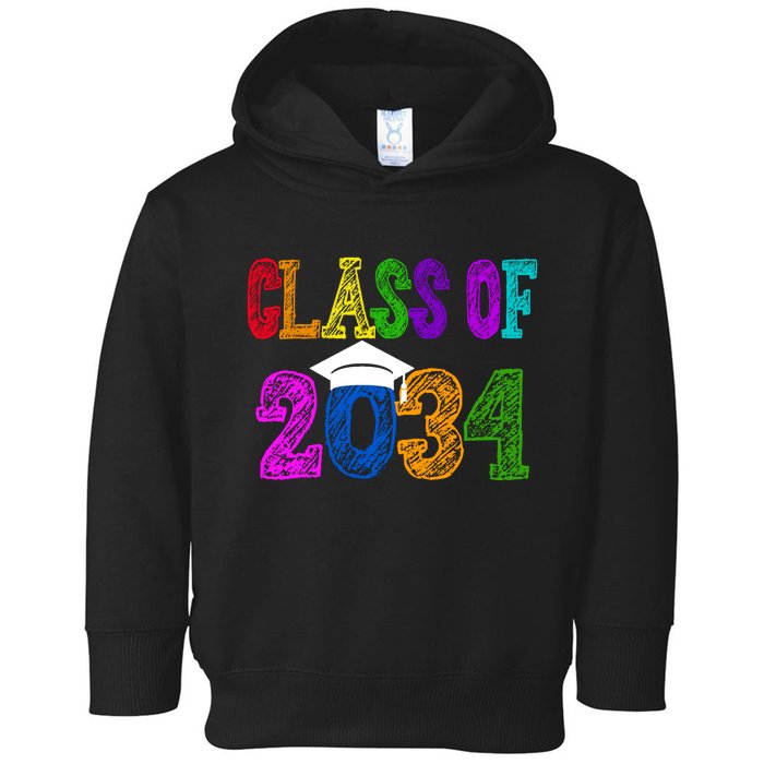 Class Of 2034 Graduation First Day Of School Toddler Hoodie