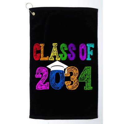Class Of 2034 Graduation First Day Of School Golf Towel