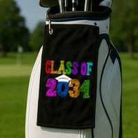 Class Of 2034 Graduation First Day Of School Golf Towel