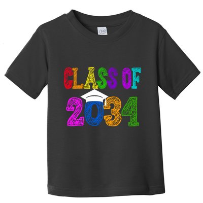 Class Of 2034 Graduation First Day Of School Toddler T-Shirt