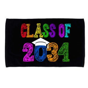 Class Of 2034 Graduation First Day Of School Microfiber Hand Towel