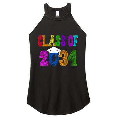 Class Of 2034 Graduation First Day Of School Women's Perfect Tri Rocker Tank