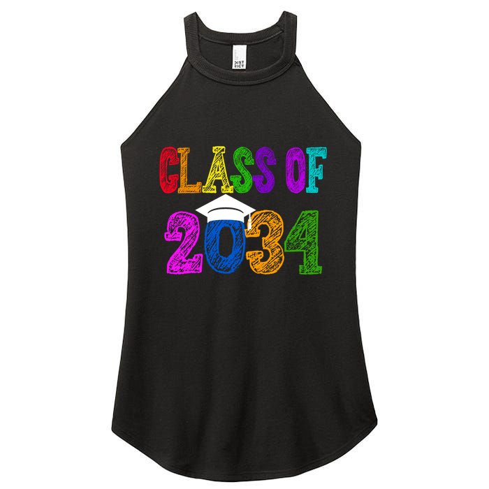 Class Of 2034 Graduation First Day Of School Women's Perfect Tri Rocker Tank