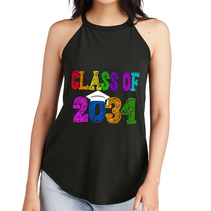 Class Of 2034 Graduation First Day Of School Women's Perfect Tri Rocker Tank