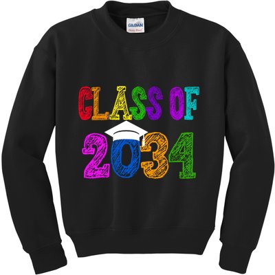 Class Of 2034 Graduation First Day Of School Kids Sweatshirt