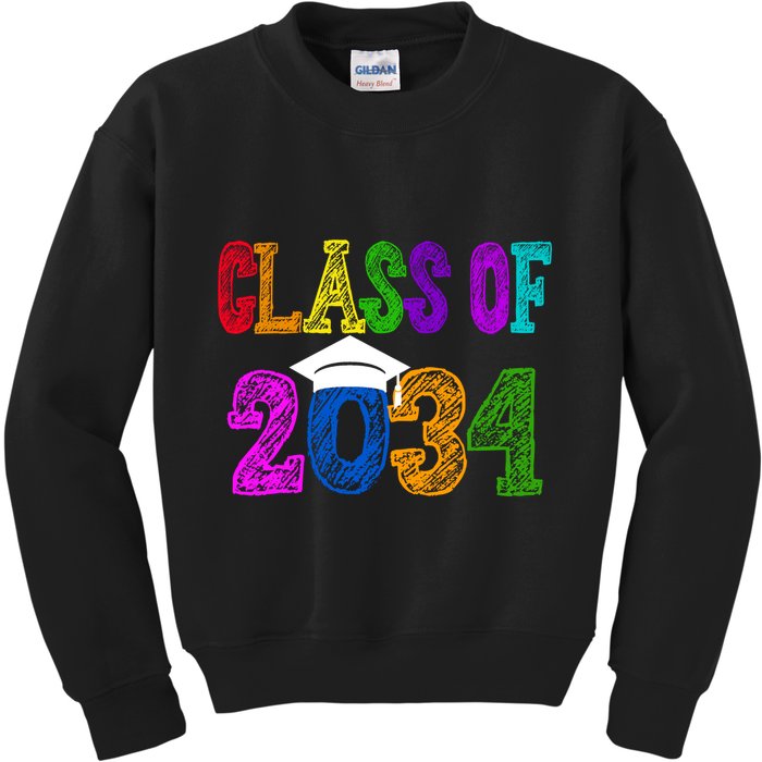 Class Of 2034 Graduation First Day Of School Kids Sweatshirt