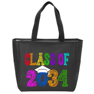 Class Of 2034 Graduation First Day Of School Zip Tote Bag