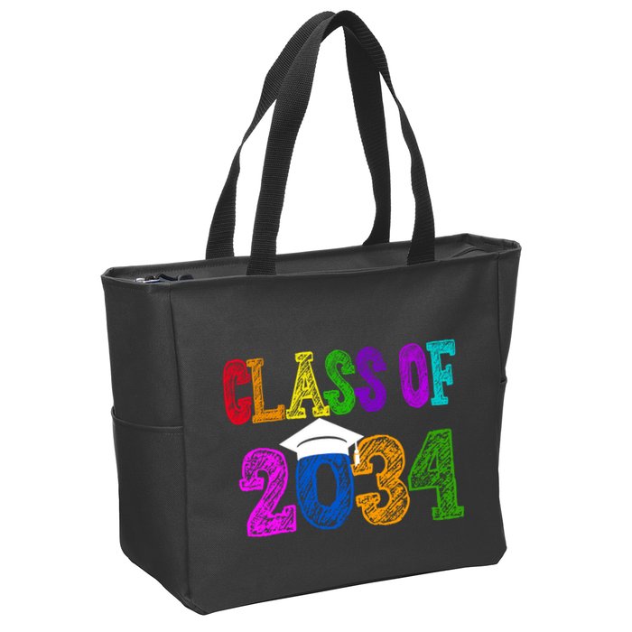 Class Of 2034 Graduation First Day Of School Zip Tote Bag