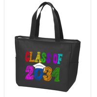 Class Of 2034 Graduation First Day Of School Zip Tote Bag