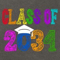 Class Of 2034 Graduation First Day Of School Cotton Canvas Backpack