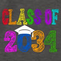 Class Of 2034 Graduation First Day Of School Vector Backpack