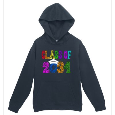 Class Of 2034 Graduation First Day Of School Urban Pullover Hoodie